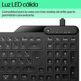 EAN 0197192768501 - HP 400 Backlit Wired Keyboard teclado Hogar USB QWERTY Inglés Negro imagen 7