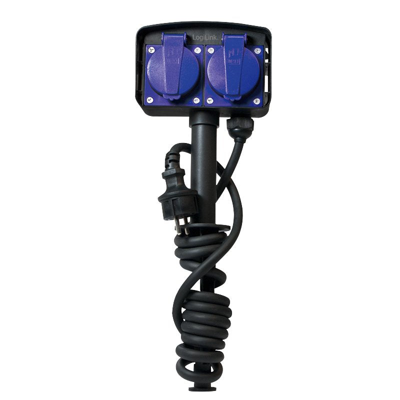 Logilink Lps214 Base Múltiple 2 M 2 Salidas Ac Exterior Negro, Azul