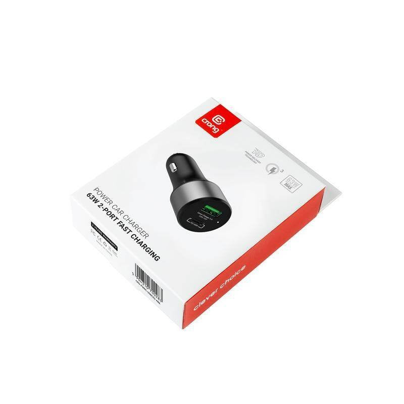 Ladowarka Samochodowa Power Car Charger 63w Usb-C Pd 45w + Usb Qc 3.0 18w