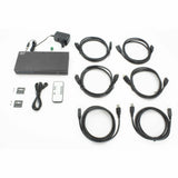 4k@60hz  2x Salidas Hdmi  4x Entradas Hdmi  2x Usb-B Hacia Pc  4x Usb-A  Salida De Audio De 3,5 Mm  Rs-232  Ir  Conexión De Alimentación Con Bloqueo Seguroconmutador Kvm Hdmi De 2 Puertos 4k@60hz: Permite Controlar Dos Ordenadores Con Confi