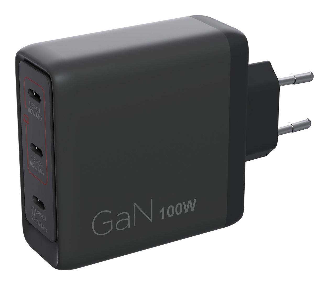 N Lenovo Multi-Port Usb-C 100w Gan-Cargador  Netzteil Schwarz Inkl. Usb-C Cable (1,8m)
