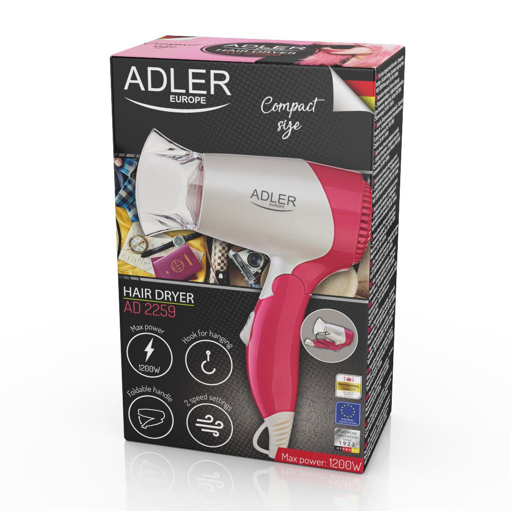 EAN 5903887802246 - Adler AD 2259 secador 1200 W Rosa, Blanco imagen 7