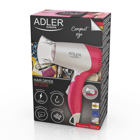 EAN 5903887802246 - Adler AD 2259 secador 1200 W Rosa, Blanco imagen 7