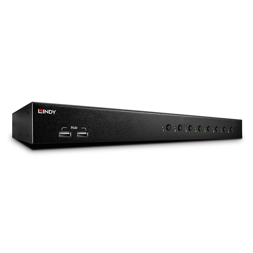 Conmutador Kvm De Audio Lindy Dvi-I Single Link Usb 2.0 Pro 8 Puertos