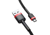 EAN 6953156280373 - Baseus Cafule cable USB 2 m USB A Micro-USB A Negro, Rojo imagen 4