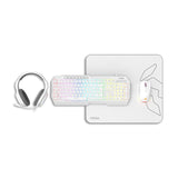 Pack Gaming Krom Kenta Teclado Rgb + Ratón + Alfombrilla + Auriculares Blanco