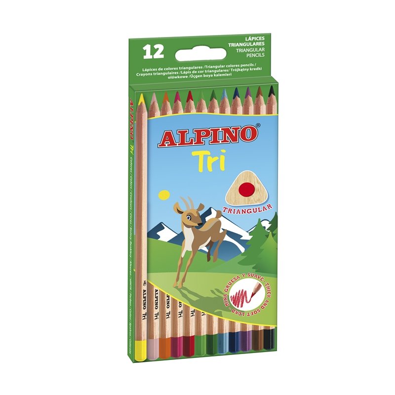 Alpino Lápices De Colores Tri 175mm Estuche De 12 C/Surtidos