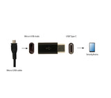 Gembird Adaptador  Usb-Tipo C A Micro-Usb M/H Negro  A-Usb2-Cmmf-01