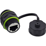 Adaptador Rj45 Cat6a, Ip68, Cat.6a, Mini, Blindado, 2 Tomas Rj45 Para Panel Inline