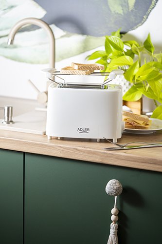 Tostadora Adler Ad 3223  2 Rebanadas, Blanco