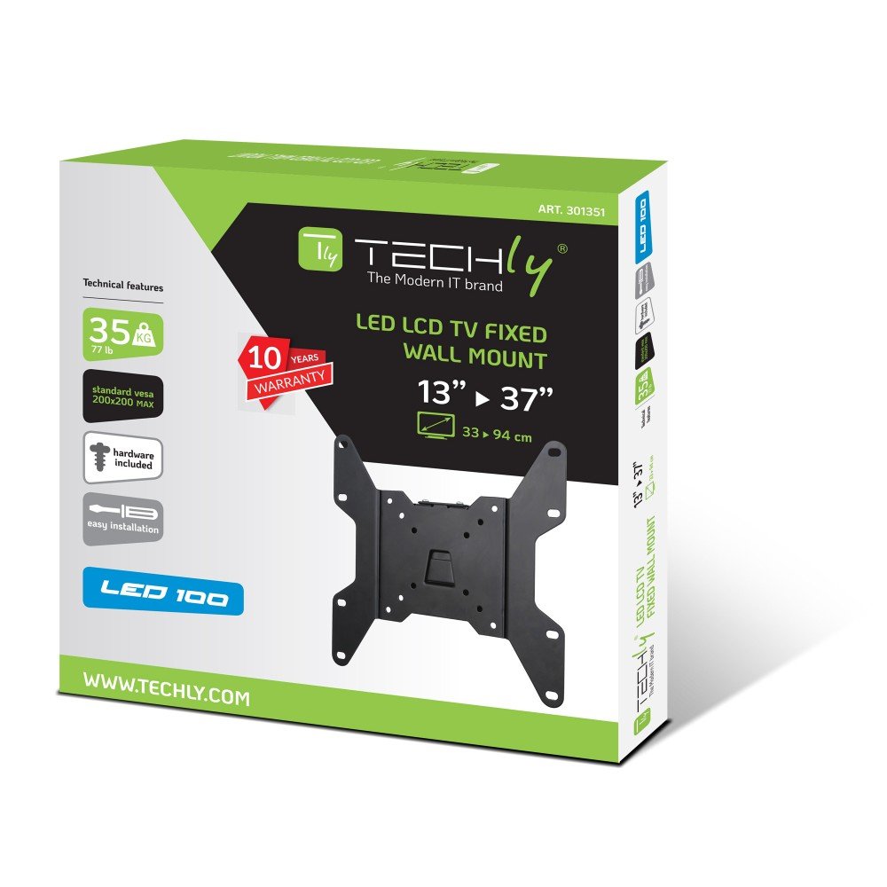 Techly Ica-Lcd 114 Soporte Para Tv 94 Cm (37") Negro