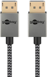 Cable Goobay 77444 Displayport 1 M Negro, Plata