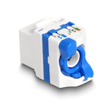 Delock 88130 Módulo Keystone Rj45 Hembra A Lsa Cat.6a Sin Herramientas Con Cierre Giratorio Azul