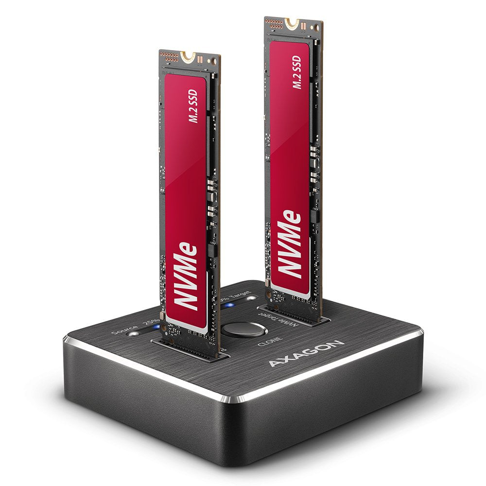 EAN 8595247906496 - Axagon ADSA-M2C base de conexión para disco duro USB 3.2 Gen 2 (3.1 Gen 2) Type-C Negro imagen 1