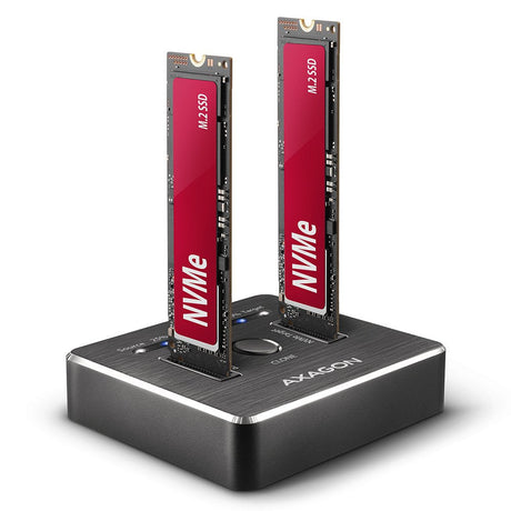 EAN 8595247906496 - Axagon ADSA-M2C base de conexión para disco duro USB 3.2 Gen 2 (3.1 Gen 2) Type-C Negro imagen 1
