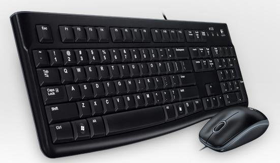 Teclado Portugués + Ratón Logitech Mk120 Usb Qwerty Negro 920-002547