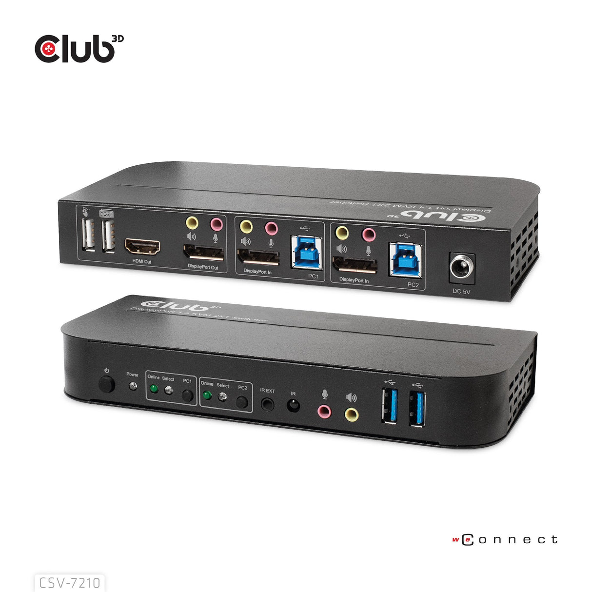 EAN 8719214472238 - CLUB3D CSV-7210 interruptor KVM Negro imagen 3