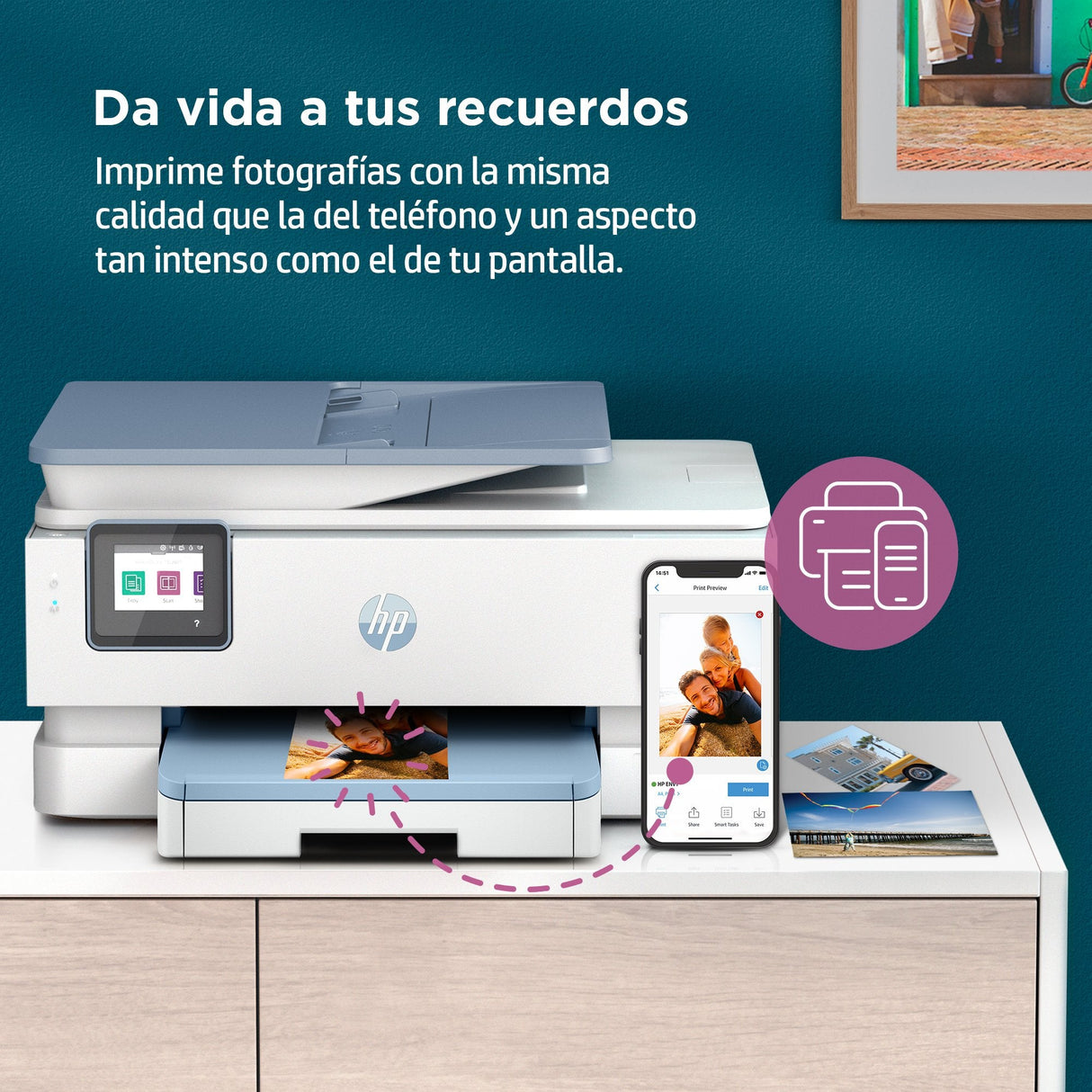 Hp Envy Inspire 7921e All-In-One Color Inkjet 15/10ppm Print Scan Copy Printer