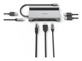 Hama Essential Hub Usb 3.2 - Potencia Maxima 100w - Cable Usb-C Integrado De 15cm - Lan Ethernet 1gbps - Hdmi 4k - 3x
