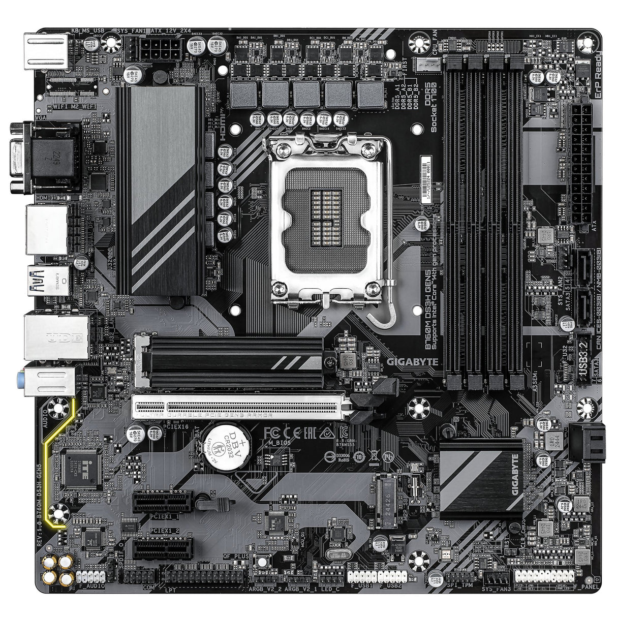 EAN 4719331872793 - GIGABYTE B760M DS3H GEN5 placa base Intel B760 Express LGA 1700 micro ATX imagen 2