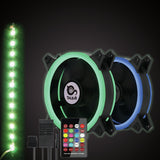 Talius Kit Siroko (2ventiladores Doble Aro Rgb + Tira Led + Remote Control)