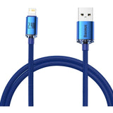 Baseus Lightning Crystal Shine Cable Series Fast Charging Data Cable 2.4a 1.2m Blue (Cajy000003)
