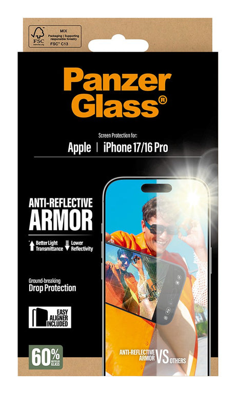 EAN 5715685026713 - PanzerGlass ® Anti-Reflective Armor Screen Protector iPhone 17 | iPhone 16 Pro w. EasyAligner Protector d imagen 3