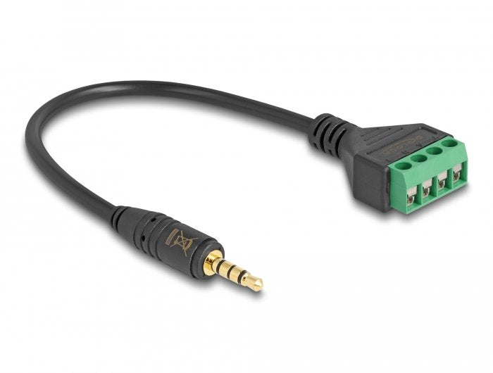 Delock 66268 Cable Adaptador De Clavija Estéreo Macho De 3,5 Mm Y 4 Patillas A Bloque De Terminales 20 Cm