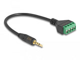 Delock 66268 Cable Adaptador De Clavija Estéreo Macho De 3,5 Mm Y 4 Patillas A Bloque De Terminales 20 Cm