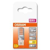Bombilla De Cápsula Led Osram Transparente - 2.6w Equivalente A 30w G9 - Blanco Cálido