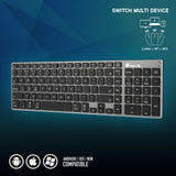 EAN 8435430619409 - NGS FORTUNE-BT, QWERTY, ES teclado Universal Bluetooth Negro, Plata imagen 10