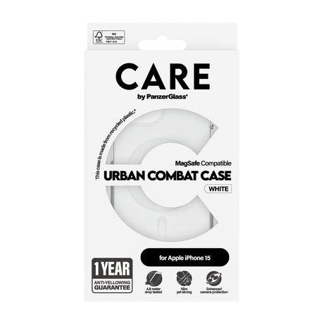 EAN 5715685005527 - PanzerGlass CARE™ by ® Urban Combat Case Transparent w. White MagSafe iPhone 15 funda para teléfono móvil imagen 3