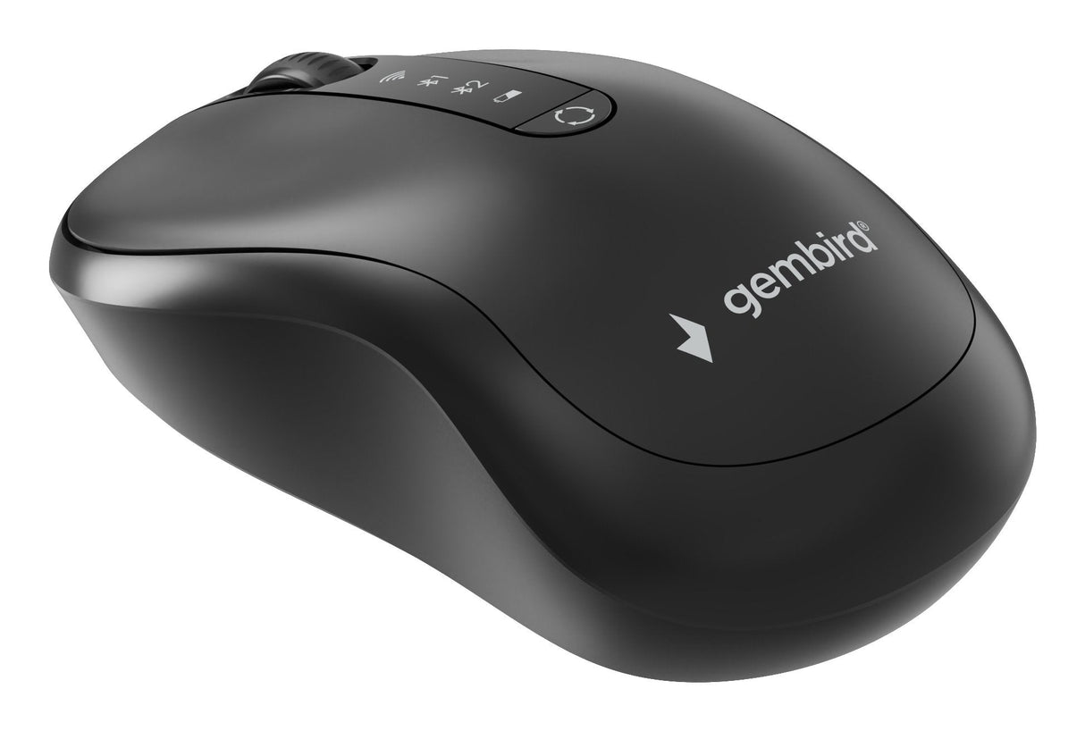 Gembird Dual-Mode 4-Button Wireless Mouse 1600dpi Black