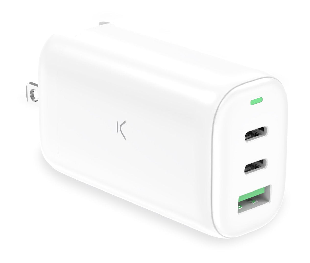 Ksix Gan Blanco Cargador De Red Multipuerto 65w Pps, Power Delivery, Carga Ultra Rápida