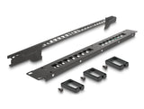 Delock 19? Keystone Patchpanel 16 Port Mit 3 Bügeln Und Entlastungsschiene 1 He Schwarz
