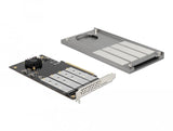 Pci Express X16 Karte Zu 4 X Intern Nvme M.2 Key M Mit Kühlkörper Und Lüfter - Bifurcation
