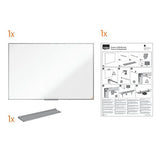 Nobo Essence Pizarra De Melamina 1800x1200mm - Marco De Aluminio Anodizado - Bandeja Para Rotuladores - Color Blanco