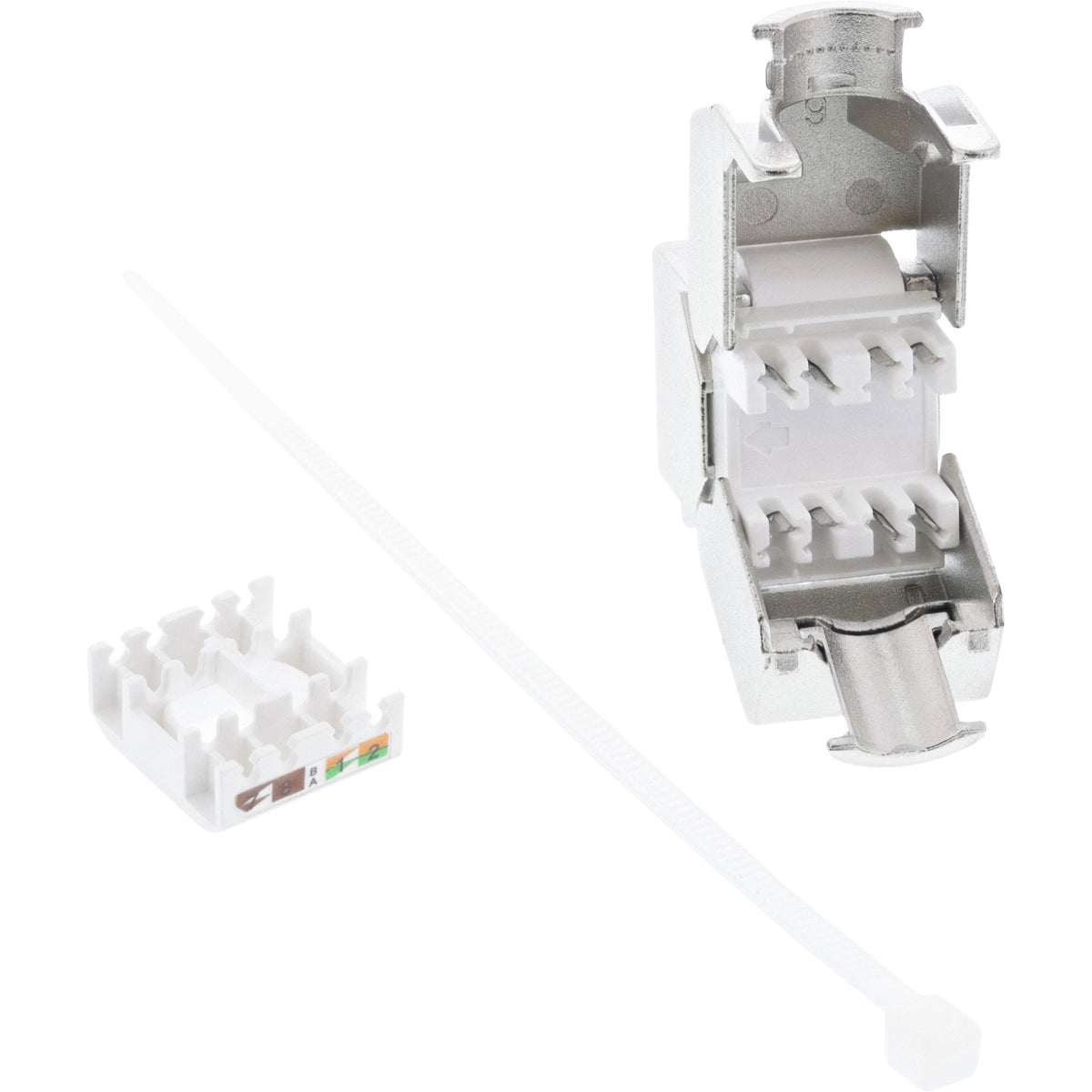 Módulo Inline Rj45 Keystone Jack Snap-In Cat.6a, Con Cubierta Antipolvo Azul