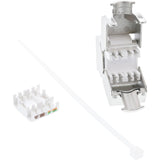 Inline Rj45 Keystone Jack Módulo Snap-In Cat.6a, Con Cubierta Antipolvo Roja