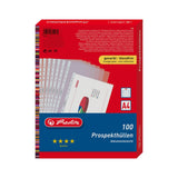 Funda Para Folleto Herlitz A4 Granulada Premium, Pack De 100
