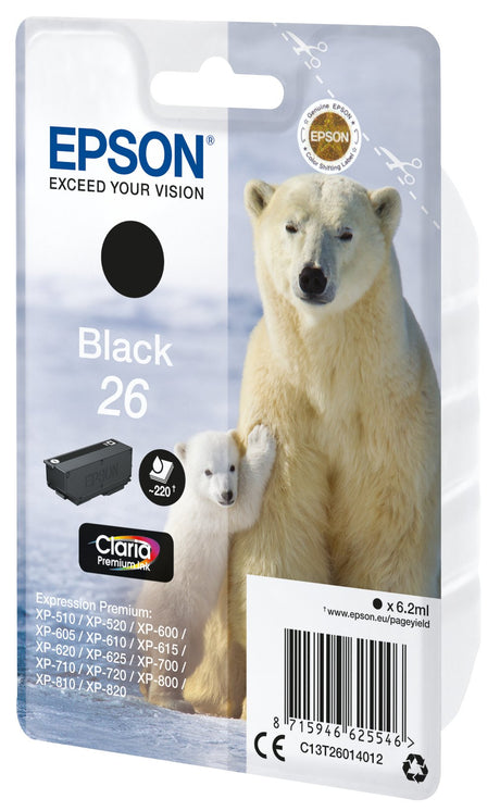 EAN 8715946625546 - Epson Polar bear C13T26014012 cartucho de tinta 1 pieza(s) Original Rendimiento estándar imagen 1