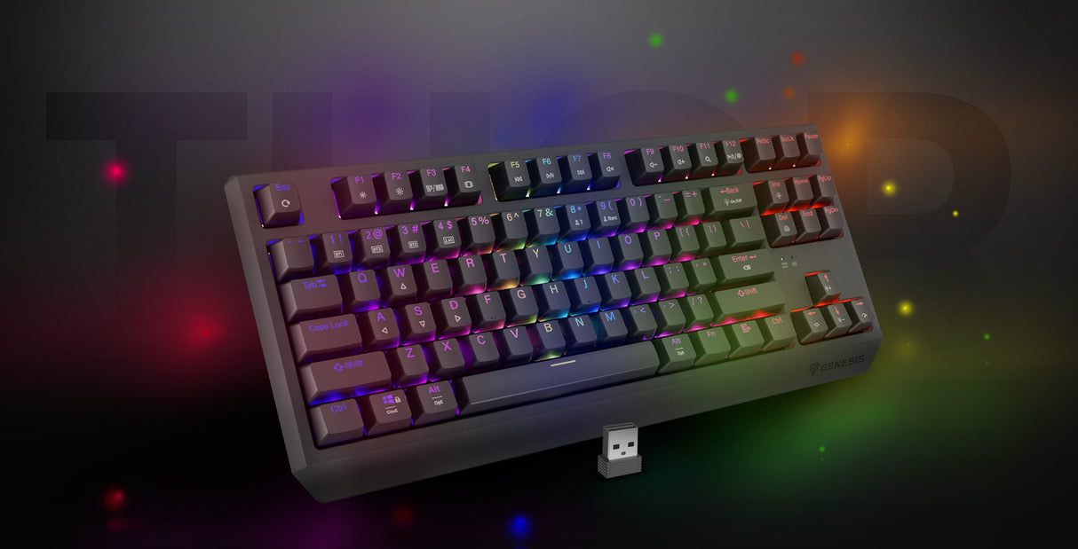 Genesis Thor 230 Tkl Wireless Czarna Rgb Outemu Red