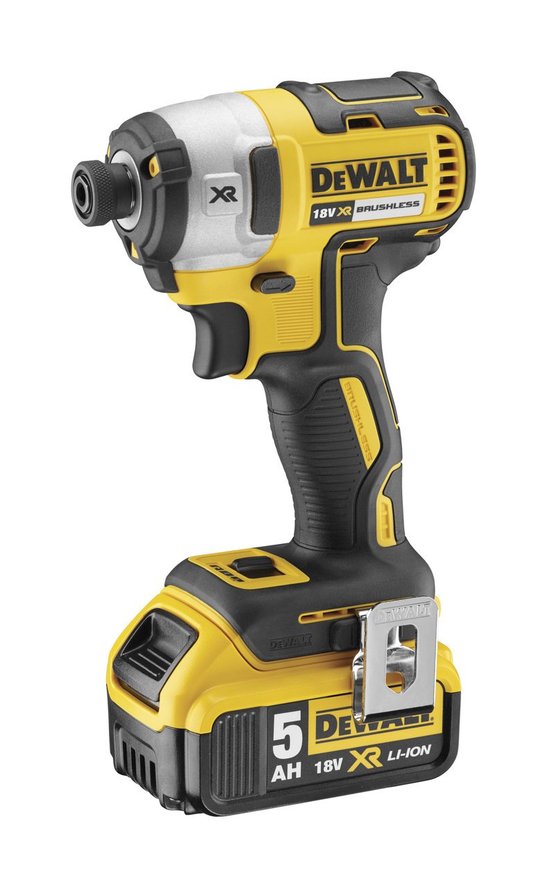 Llave De Impacto Inalámbrica Dewalt Dcf887p2, 18 Voltios Li Amarillo/Negro, 2 Baterías Li-Ion Xr De 5,0 Ah, En Caja T Stak Dcf887p2-Qw