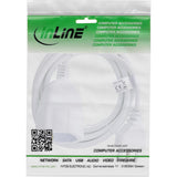 Inline® Power Extensión Italy Plug L / Socket F, White, 2m