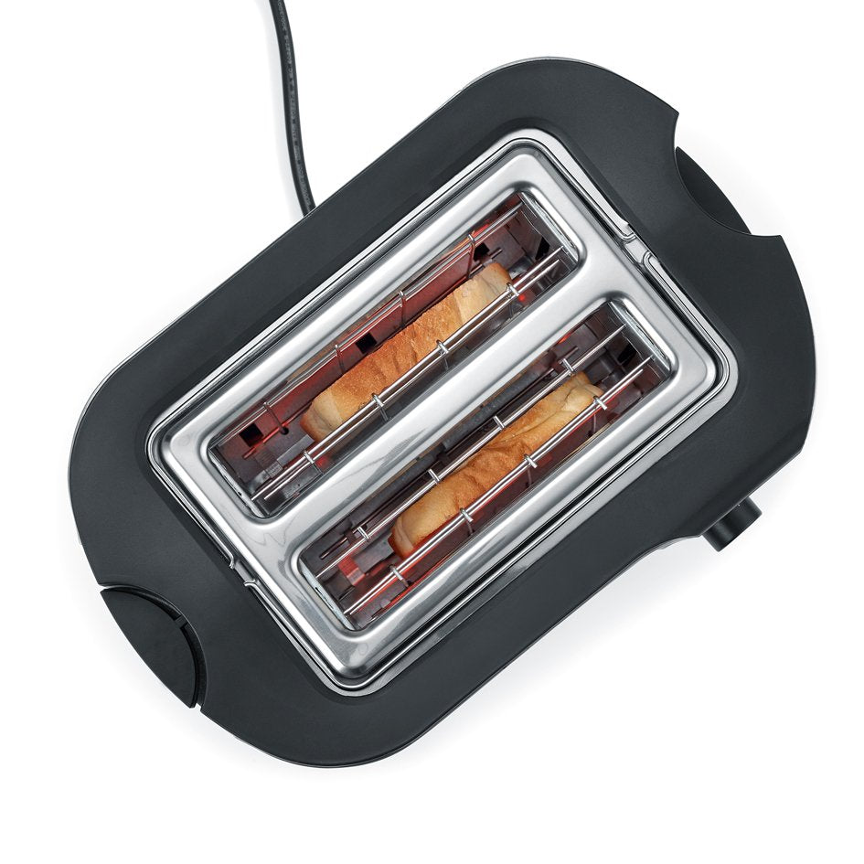 Tostadora Automática Severin At 2589 (Acero Inoxidable/Negro, 800 W, Para 2 Tostadas) 2589 2589