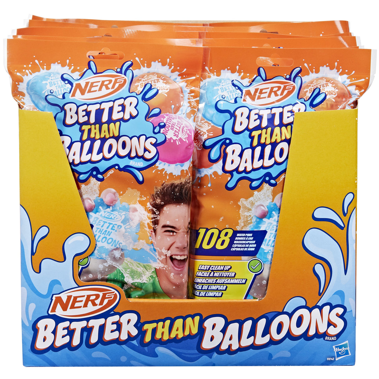 Hasbro Nerf Super Soaker Better Than Balloons 108 Piezas, Juguete Acuático Multicolor F87425l4