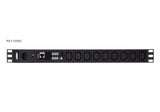 9-Outlet 1u Pdu With Current   Accs And Voltage Lcd Display And Over