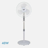 Ventilador De Pie Etesio Blanco 3 Velocidades 40w 3 Aspas Oscilante