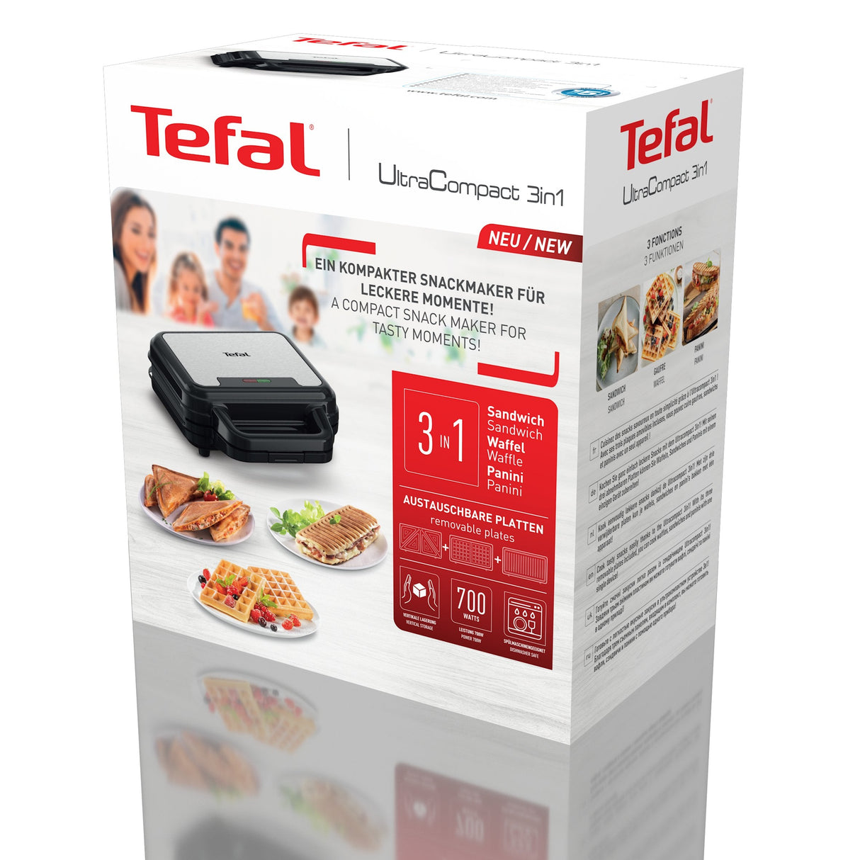 Tefal Ultracompact 3in1 Sw383d10 Parrilla Eléctrica De Contacto