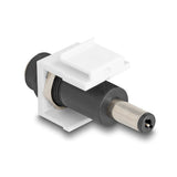 Delock 84174 Módulo Keystone Dc 5,5 X 2,1 Mm Hembra A Cc 5,5 X 2,1 Mm Macho Blanco